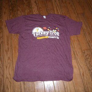 Unisex Cotton Blend YMCA 2024 Turkey Trot Charity 5K Promo Short Sleeved T-Shirt